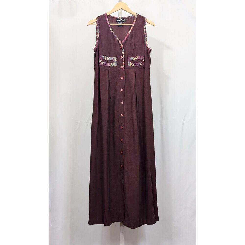 Vintage 90s Jumper Dress Purple Long Length Women's Size 8P 8 Petite